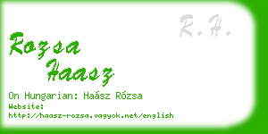 rozsa haasz business card